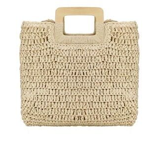 STRAW BEACH TOTE TAN